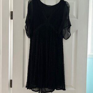 Glittery Guazey Black Cocktail Dress